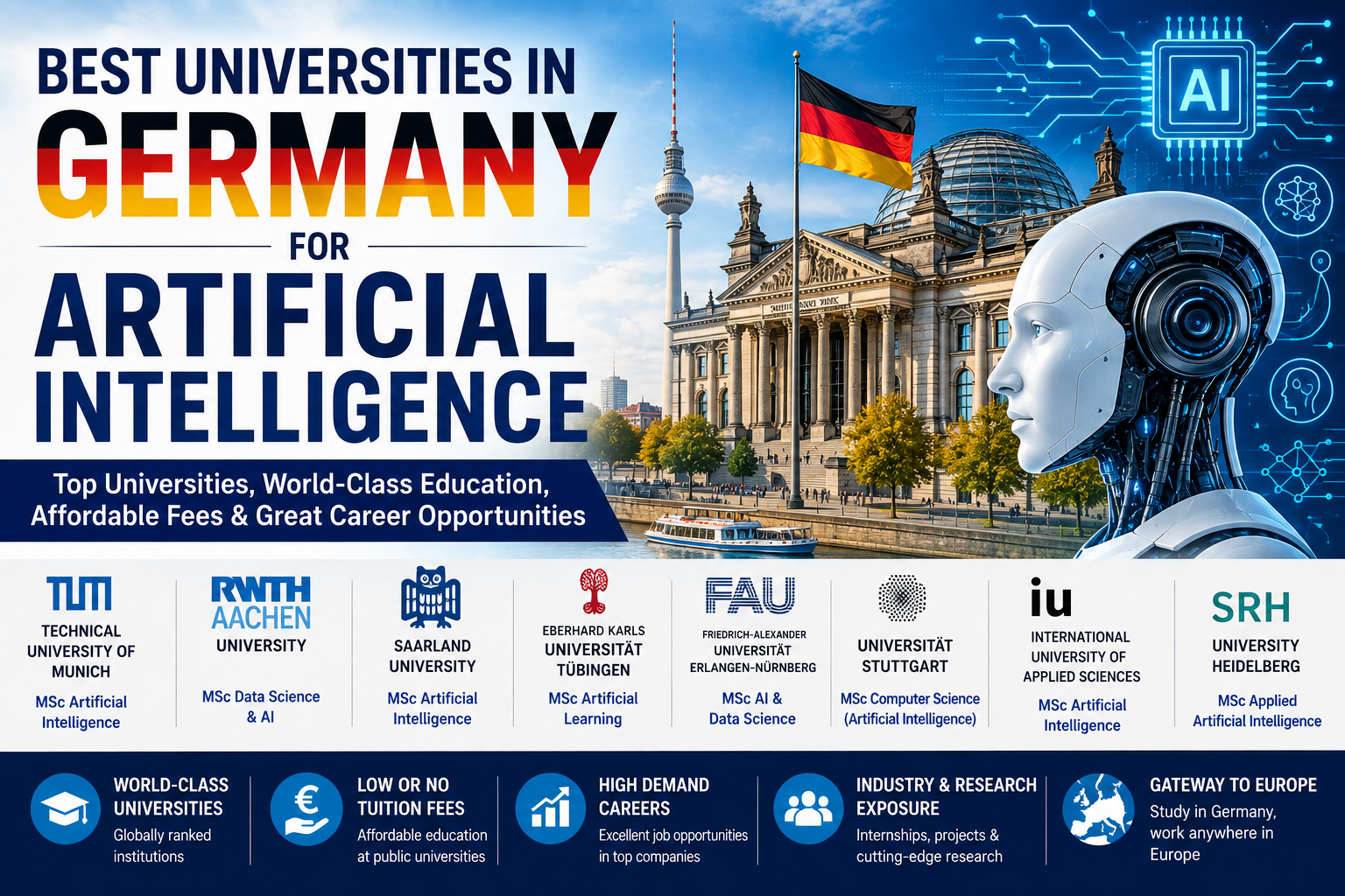 Which are the best universities in Germany for Artificial Intelligence?