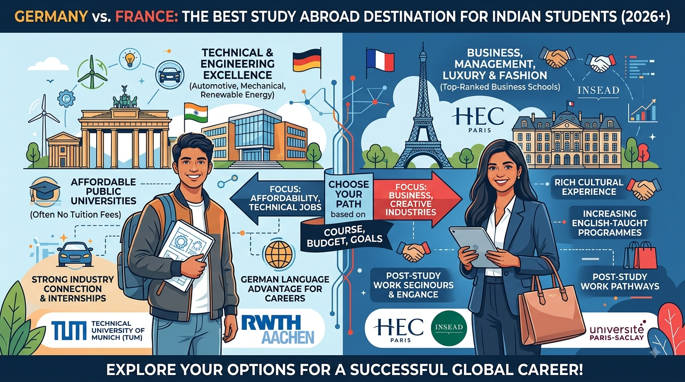 Germany vs France: Which Is Better for Indian Students in 2026?